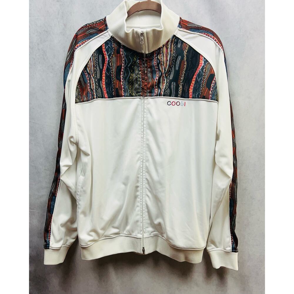 Vintage Coogi Mens Retro Bohemian Zip Up Jacket Size XL